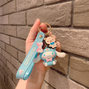 Ready Stock 1pcs Macaron Cartoon Sanrio Keychian Cinnamoroll Kuromi Key Ring Cute Resin Student Keyring Ins Pendant Pendant Couple Friend Gifts