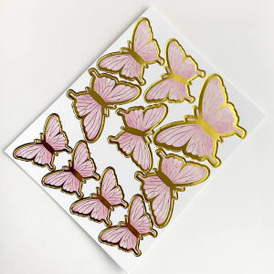 Butterfly paper card cake topper baking props dessert party Home decorations materials 10Pcs/pack