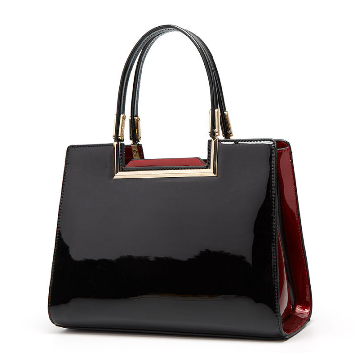 Designer patent leather discount handbags