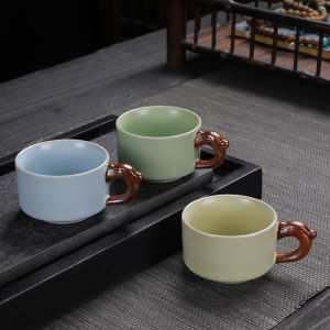 汝窑开片可养茶杯 单个主人杯 冰裂釉功夫小茶杯 茶具配杯 源头
