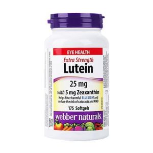 Webber Naturals Lutein 25mg - 175 Capsules for Eye Health Enhancing Vision