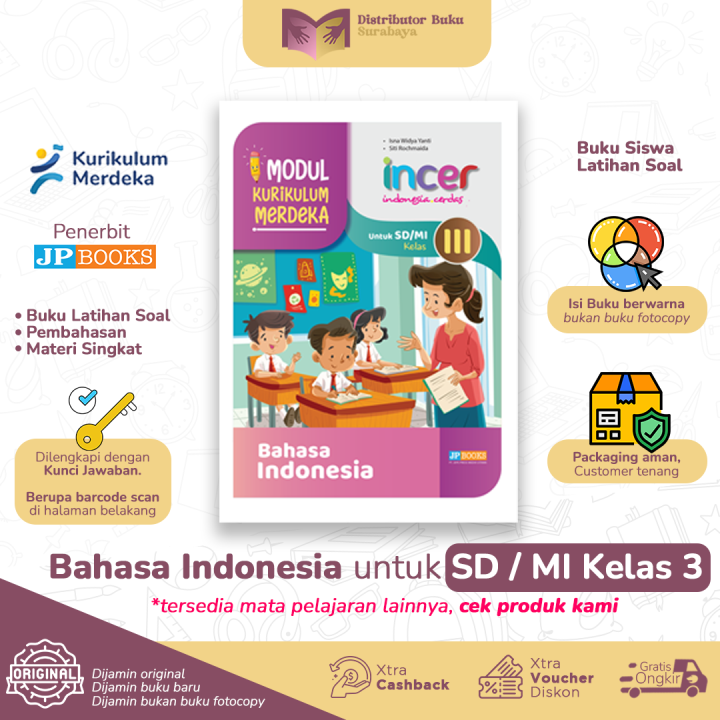 Buku Soal Bahasa Indonesia Kelas 3 Sd - Kurikulum Merdeka - Incer ...