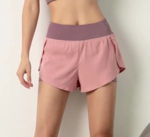 LIXADA Women Running Shorts 2-in-1 with Pocket Wide Waistband Coverage Layer Compression Liner Lounging Sport Yoga Leggings Fitness Workout Athletic Gym Home Sportswear LIXADA