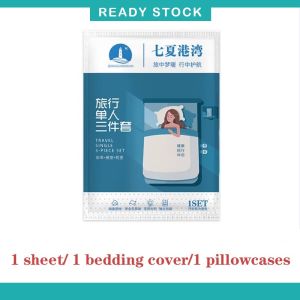 【ready stock】Disposable Bed Sheets Set / Disposable Travel Bed Sheet Set/一次性旅行床单套 /Hotel Bedsheets Disposable travel bed sheet set hotel hygiene bed sheet set disposable travel bed sheet set disposable travel bed sheet set
