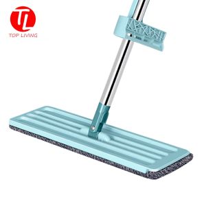 TOP LIVING Alat Pel Lantai Datar Otomatis Peras Automatic Kain Pel Microfiber Alat Pel Lantai