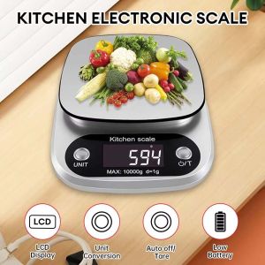 URBAG 10kg/1g Kitchen Scale LCD Display Stainless Steel Platform Jewelry Scales Portable Multifunction Digital Scale Home