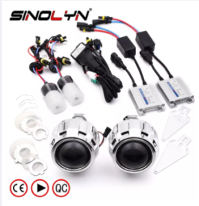 Headlight Lens HID Projector Bi-xenon Lens 2.5 LHD Full Kit Retrofit Accessories Car Style H7 H4 4300K 6000K 8000K