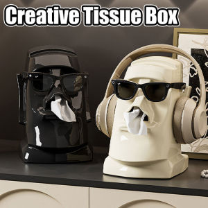 Creative Tissue Box Tissue Holder for Office Living Room Over-ear Headphone Stand Tissue Storage Box