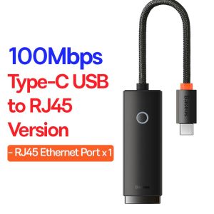 🥇✅SG READY STOCK✅BASEUS USB C Ethernet Network Adapter for Macbook Pro Air USB to RJ45 Ethernet Adapter for Xiaomi Mi TV Box S Network Card