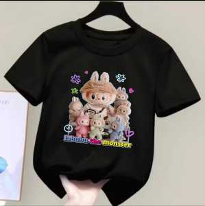 Fashion Kaos Anak Laki-Laki/Perempuan Motif Labubu The Monsters Usia 1-15 Tahun