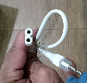 ( PUTIH) KABEL POWER TIPE ANGKA 8 UNTUK EMERGENCY LAMP  SENTER CHARGE RAKET NYAMUK PRINTER DLL