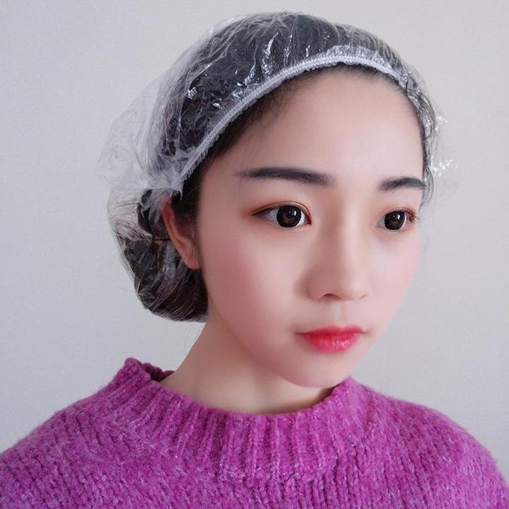 10Pcs /50 Pcs Disposable Plastic Sterile Caps SPA Shower Caps Hair Dye