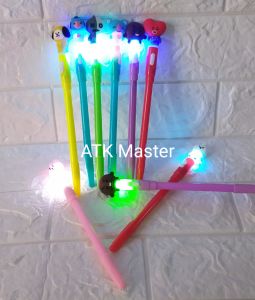 Murah.. 12 pcs pulpen lampu / nyala / LED karakter BTS BT21