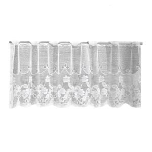 Decorative Lace Window Curtain for Home Decors Embroidery Home Decors Textured Polyester Window Drape Machine Washable