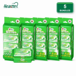 【5/10Bundles】心相印Hearttex Antibacterial Mini Wet Wipes 280Sheets Alcohol-Free Mini Travel Wipes for Hands and Skin