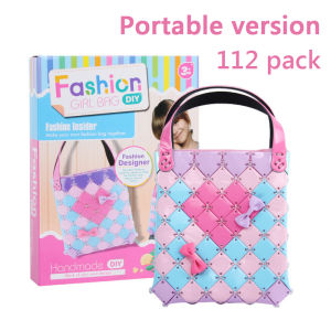 Childrens European and American disassembly handmade woven bag assembly shoulder bag girls toy