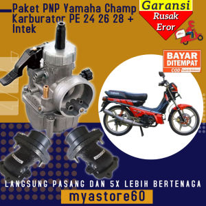 Paket PNP Yamaha Champ Langsung Pasang!!! Karburator Karbu KEIHIN PE 24 PE 26 PE 28 Carburator Pe24 Pe26 Pe28 + Manipul Intek Intake Motor