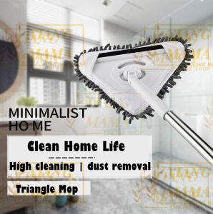 145 # Triangular snow mop + 2 Cloth ( 150cm ) # 三角布拖把雪尼尔布头 + 2 纤维布头 ( 150cm )