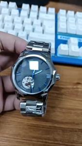 Victor  winner  Mens Fashionable Casual Hollowed-Out Fully Automatic Mechanical Watch Dial
