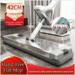 Household Mop Hair and Water Absorption Gently Cleans Floors Floor Mop Mopping Aluminum Alloy Panel