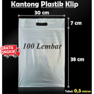 PLASTIK KLIP 30X38+7 cm / Putih susu / Transparan /Hitam 1 Pack (100 lembar) PLASTIK TOKO PLASTIK PRODUK PLASTIK PLASTIK ZIPLOCK PLASTIK CTIK PLASTIK ZIPPER PLASTIK POND PLASTIK BAJU PLASTIK BELANJAAN PLASTIK PACKING PLASTIK SHIPPING BAG PLASTIK MURAH