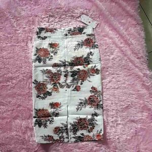 Des Rok Brukat Bunga Kode 5500 Oren Impor Freesize