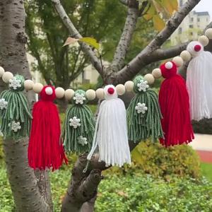 Vòng hoa tua rua trang trí Giáng sinh mẫu mới hàng thủ công hot trend đồ thủ công mỹ nghệ đồ treo tường trang trí tiệc sinh nhật