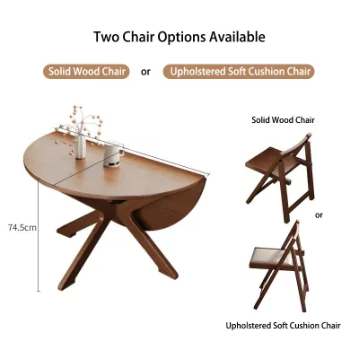 NKAHS Pre Order Solid Wood Dining Table 2026 New Foldable Extendable Round Table for 10 People Space-Saving Kitchen Dinner Table for Small Apartments