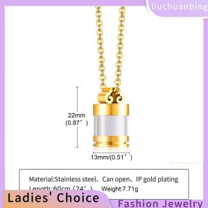 [COD] liuchuanbing Jewellery Rõ ràng Hollow fillable ống dây chuyền cho phụ nữ người đàn ông urn tro hỏa Táng đồ trang sức tưởng niệm lưu niệm Mặt dây chuyền