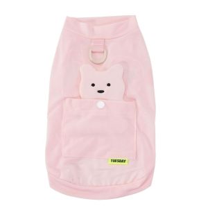 OUTOPEN Lightweight Dog Cooling Vest Thin Breathable Sun Protection Dog Tank Top Fashion Cartoon Bear Sunscreen Clothing Daily Wear
