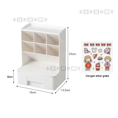Tempat pensil Kotak pensil Organizer stationery Meja Laci Mini Kotak Alat Tulis Desktop Organizer Storage Tempat Alat Tulis Penyimpanan Alat Tulis Kotak Laci Penyimpanan Kotak Desktop tempat desktop