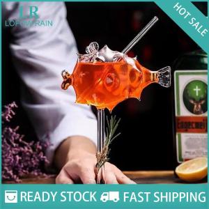 LF Wholesale✨Flash Sale ✨ Sáng Tạo Cocktail thủy tinh gai hình con cá ly thủy tinh KTV hộp đêm tiệc uống cốc bạch tuộc hình con chim rượu cốc nước trái cây