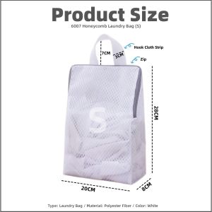 【Woody】Home Honeycomb Mesh Laundry Bag Storage Bag Travel Portable Washing Landry Bags