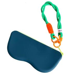 Contrast Color Glasses Case Silicone Pen Case Glasses Bag Pencil Holders Sunglasses Storage Box For Study Office Needs