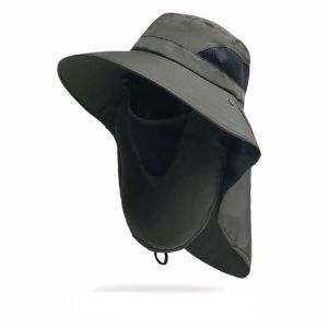 【Ship today】Summer Sunscreen Bucket Hat Quick Drying Breathable Face Protection Waterproof Cap Fishing Camping Hats Topi Memancing