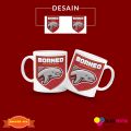 Costom Mug Klub Bola Borneo FC 325 ml. 