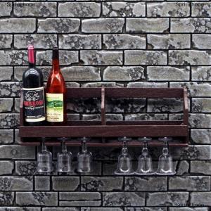 [COD] Springhooe 1Set Dollhouse Toy Simulation Wall Mounted Wine Rack Cup Rack Miniature Hanging Display Rack Model Play House Toy Decor Kid Gift