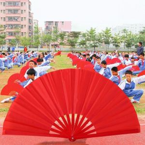 NALANILI Que nhựa Quạt múa bụng ngắn của Trung Quốc với cặp khăn voan lụa nửa vòng tròn 10cm 325cm Quạt nhựa múa Yangko Người hâm mộ ca nhạc