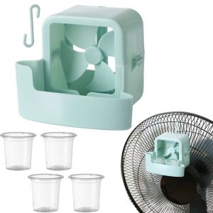 KODUS With Hanging Hook Electric Fans Ice Cube Holder Quickly Cooling 4 Ice Cups Electric Fans Cooler Simple Reusable Ice Cube Storage Box Home