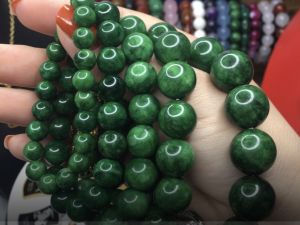 [Mệnh Mộc Hỏa] Vòng Chuỗi Đeo Tay Đá Cẩm Thạch Sơn Thủy 8 Ly 10 Ly 12 Ly 14 Ly - 108 Hạt 8 Ly Charm Phụ Kiện Inox Vòng Tay Chuỗi Hạt