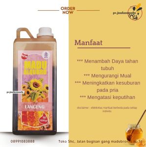 Madu Lanceng Al qubro 1000 ml - derijen plastik 1kg