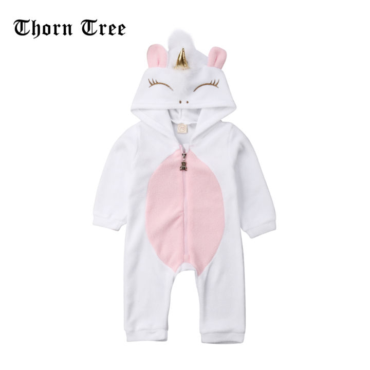 Thorn Tree 3D Unicorn Newborn Baby Girls Flannel Romper Jumpsuit Bodysuit  Outfits Clothes Lazada PH
