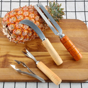 4PCS/Sets Stainless Steel Pineapple Tools Pineapple Eye Remover Pineapple Peeler Pineapple Slicing Machine 菠萝刀