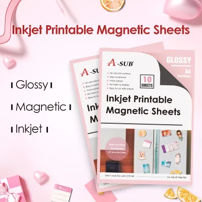 【Magnetic】A4 Printable Magnetic Sheets Magnet Paper Sheet for Inkjet Printer Flexible Magnetic Printer Paper for Fridge DIY