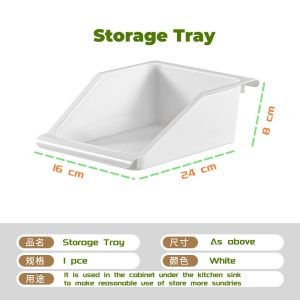 【Woody】 Under Sink Rack Organizer Sliding Kitchen Storage Rack Bakul Baju Laundry Sinki Sink Bakul dalam Kabinet bawah Sink