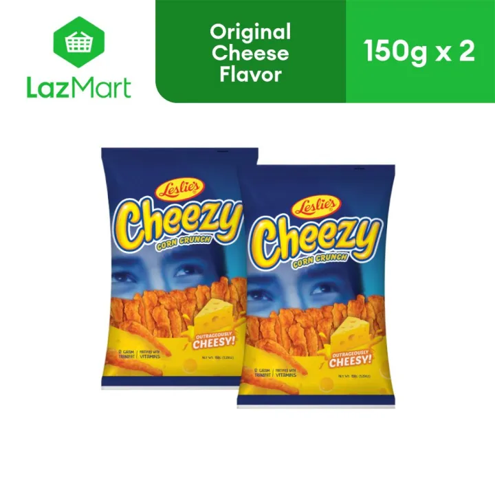 Cheezy's Cheezy Corn Crunch Original Cheese 150g x 2 [Expiry on June 17, 2026 ...