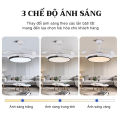 Quạt Trần Đèn LED, Cánh quạt ẩn, ĐỘNG CƠ LÕI ĐỒNG 6 Cấp Độ Gió 3 Chế Độ Đèn, Điều Khiển Từ Xa. 