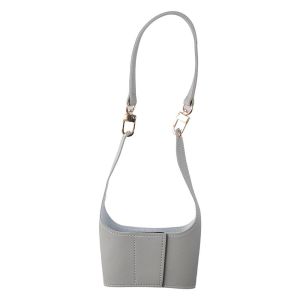 LIAOYING PU Water Cup Bag Packing Insulated Handle Cup Bag Portable Black Leather Cup Holder Travel