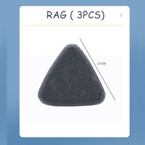 Locaupin Automatic Rotatable Water Squeezing 360° Multifunctional Triangular Floor Mop Dirt Remover with Washable Cloth