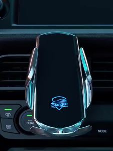 Wireless Car Charger - 15W Fast Charging Phone Holder with Auto-Clamping Air Vent Mount